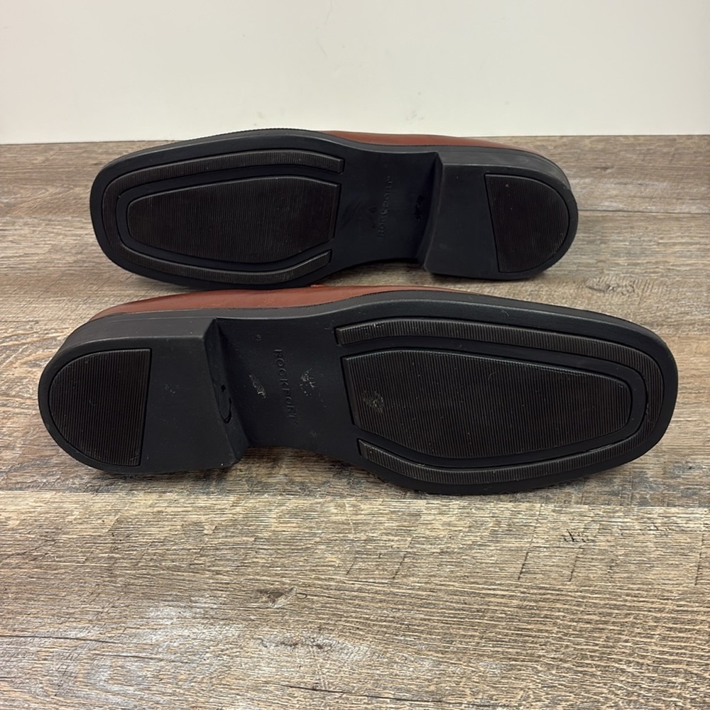 Rockport Men’s Brown Leather Slip On Loafers Size 13 - Picture 6 of 8